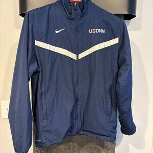 Women's Blue UCONN Nike Dri-Fit Full Zip Jacket, Small